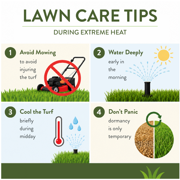 Lawn care tips during extreme heat