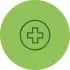 Icon showcasing health benefits of organic lawn care services.